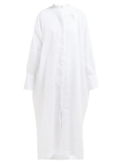 Matchesfashion.com Jil Sander - Gino Cotton Organdie Shirtdress - Womens - White