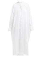 Matchesfashion.com Jil Sander - Gino Cotton Organdie Shirtdress - Womens - White