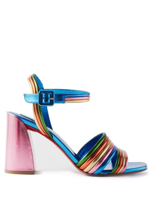 Christian Louboutin - Manola Metallic-leather Sandals - Womens - Multi