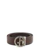 Giorgio Armani Ga-buckle Leather Belt