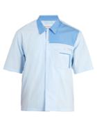 Maison Margiela Short-sleeved Deconstructed-pocket Cotton Shirt