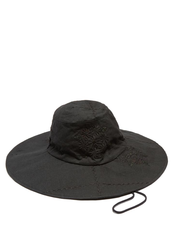 By Walid Imran Embroidered Antique-linen Hat