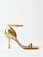 Bottega Veneta - Stretch 90 Metallic-leather Sandals - Womens - Gold
