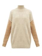 Matchesfashion.com Burberry - Otama Fluffy Roll-neck Sweater - Womens - Beige Multi