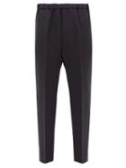 Matchesfashion.com Jil Sander - Elasticated-waist Wool Relaxed-leg Trousers - Mens - Dark Navy