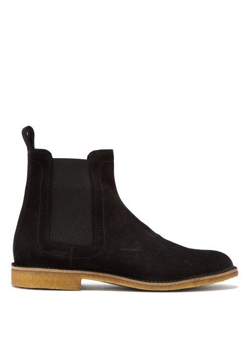 Matchesfashion.com Bottega Veneta - Suede Chelsea Boots - Mens - Black