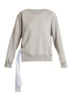 Stella Mccartney Tie-side Cotton-blend Sweatshirt