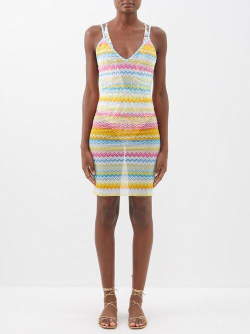 Missoni - Zigzag Mesh Dress - Womens - Multi