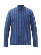 Matchesfashion.com Oliver Spencer - Ellington Striped Cotton-blend Shirt - Mens - Blue