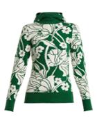 Joostricot Floral-intarsia Cotton-blend Hooded Sweater
