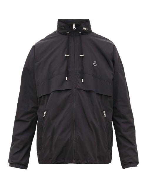 Matchesfashion.com Isabel Marant - Glasco Logo Appliqu Technical Windbreaker Jacket - Mens - Black