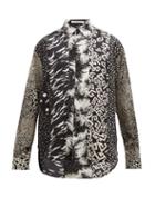 Matchesfashion.com Givenchy - Panelled G Print Silk Twill Shirt - Mens - Multi