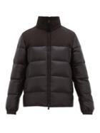 Matchesfashion.com Moncler - Faiveley Embossed Logo Quilted Down Coat - Mens - Black