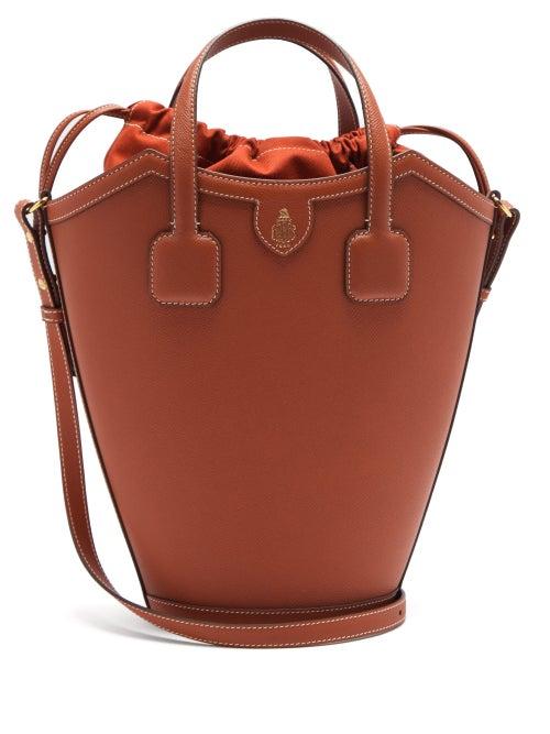 Matchesfashion.com Mark Cross - Madeline Saffiano-leather Bucket Bag - Womens - Orange