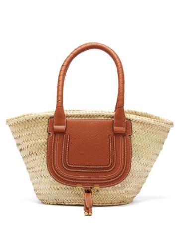 Ladies Bags Chlo - Marcie Medium Raffia Basket Bag - Womens - Tan
