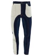 Matchesfashion.com Ahluwalia - Panelled Cotton-denim Jeans - Mens - Blue