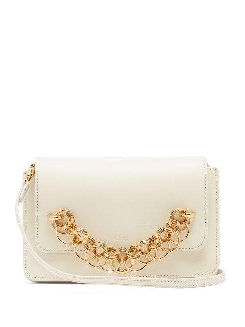Matchesfashion.com Chlo - Drew Bijou Leather Clutch Bag - Womens - White