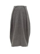 Matchesfashion.com Jil Sander - Knife Pleated Cashmere Blend Midi Skirt - Womens - Dark Grey