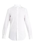 Finamore Spread-collar Cotton-poplin Shirt