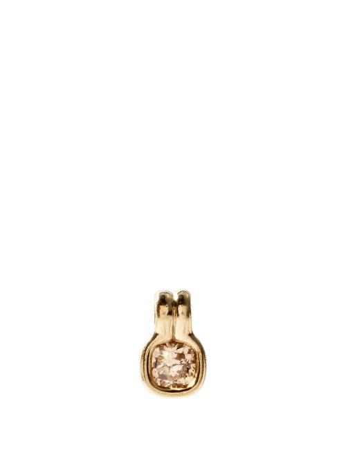 Matchesfashion.com Fernando Jorge - Cushion Diamond & 18kt Beige-gold Pendant - Mens - Beige Gold