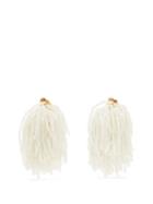 Matchesfashion.com Vanda Jacintho - Bead Embellished Clip On Earrings - Womens - White