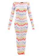 Missoni - Zigzag-stripe Knit Coverup Dress - Womens - Multi
