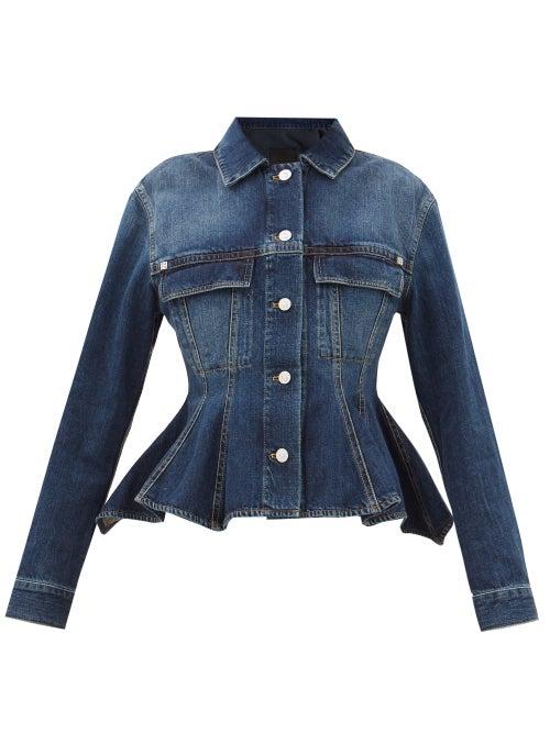 Givenchy - Peplum Denim Jacket - Womens - Denim