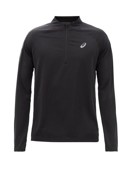 Asics - Icon Logo-print Jersey Track Top - Mens - Black