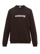 Matchesfashion.com Burberry - Kingdom Logo Print Cotton Jersey Sweatshirt - Mens - Black