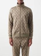South2 West8 - Logo-jacquard Jersey Track Jacket - Mens - Khaki