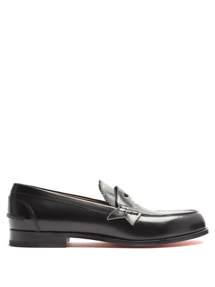 Christian Louboutin Monono Leather Penny Loafers