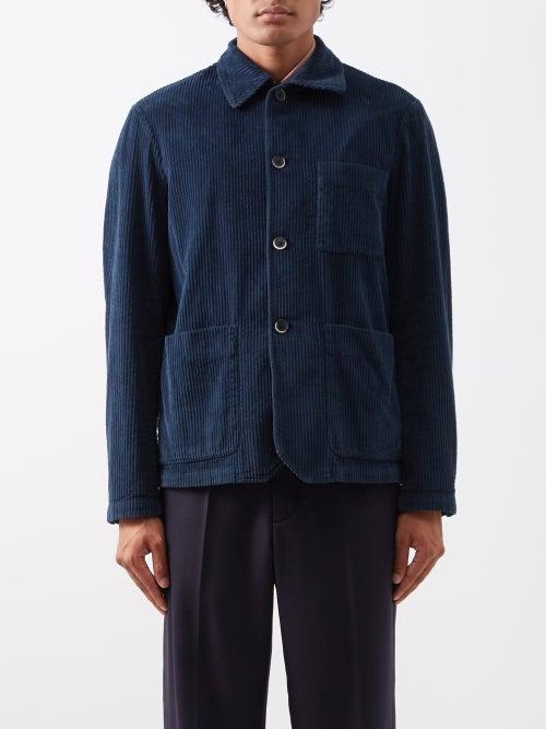 Barena Venezia - Visal Multi-pocket Cotton-corduroy Overshirt - Mens - Navy