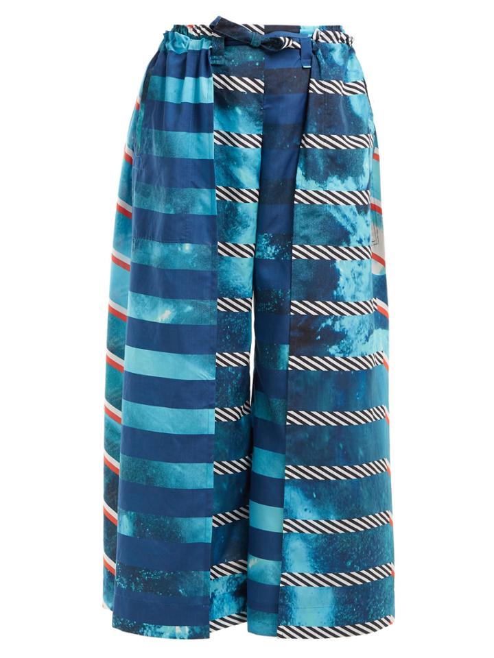 Issey Miyake Spectrum Printed Wide Leg Trousers
