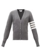 Thom Browne - Four-bar Cotton Cardigan - Womens - Grey