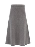 Joseph - High-rise Cashmere Midi Skirt - Womens - Dark Grey