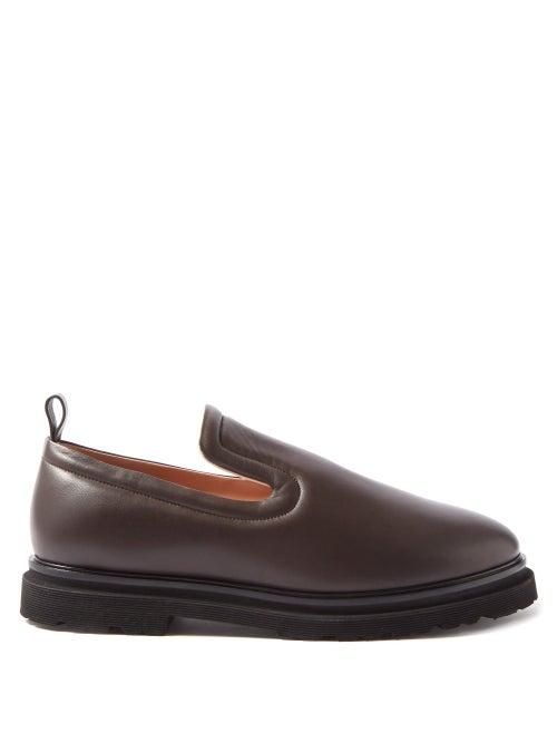 Nanushka - Sean Leather Loafers - Mens - Dark Brown