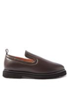 Nanushka - Sean Leather Loafers - Mens - Dark Brown