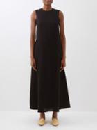 Asceno - The Tallin Organic-linen Sleeveless Dress - Womens - Black