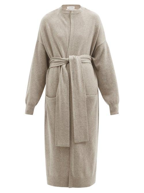 Extreme Cashmere - No.186 Marina Stretch-cashmere Longline Cardigan - Womens - Beige