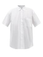 Comme Des Garons Shirt - Short-sleeved Cotton-poplin Shirt - Mens - White