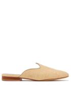 Matchesfashion.com Le Monde Beryl - Venetian Backless Raffia Slipper Shoes - Womens - Cream