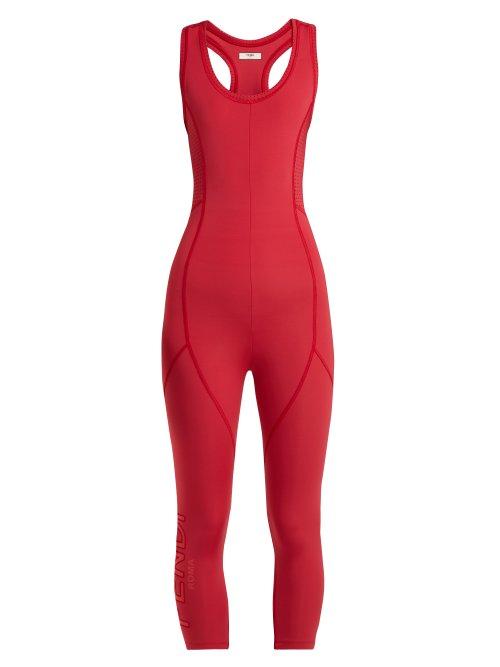 Matchesfashion.com Fendi - Perforated Jumpsuit - Womens - Red