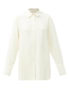 Matchesfashion.com Joseph - Brooks Silk-crepe De Soie Shirt - Womens - Ivory