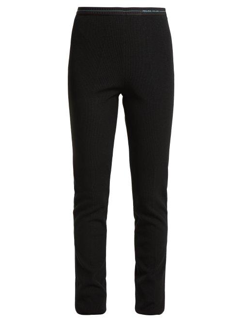 Matchesfashion.com Prada - Ribbed Leggings - Womens - Black