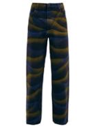 Matchesfashion.com Eckhaus Latta - Atmospheric Hand-dyed Wide-leg Jeans - Mens - Black Multi