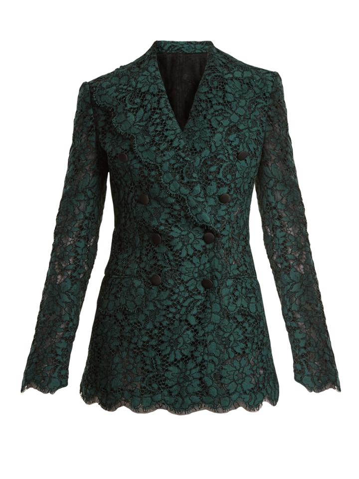 Dolce & Gabbana Cordonetto-lace Double-breasted Blazer
