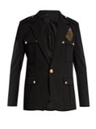 Balmain Embroidered Appliqu-patch Field Jacket