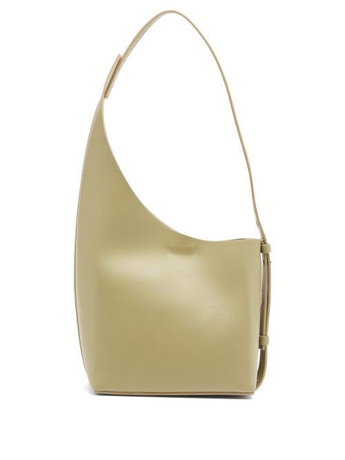 Matchesfashion.com Aesther Ekme - Demi Lune Leather Bucket Bag - Womens - Green