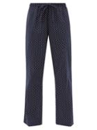 Ladies Lingerie Derek Rose - Nelson 79 Floral-print Cotton Lounge Trousers - Womens - Navy