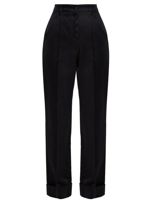 Matchesfashion.com A.p.c. - Georgianna High Waist Cotton Trousers - Womens - Navy